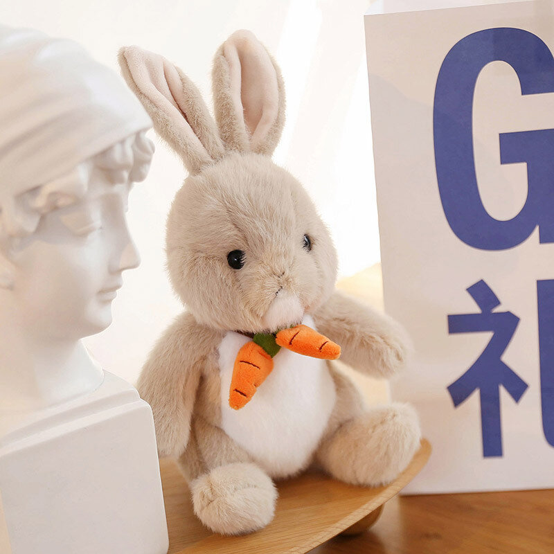 Nowa kreskówka Kawaii miękka marchewka pluszowy królik zabawki prezent urodzinowy dla dzieci kreatywne Ins słodkie króliki wypchane pluszowe zabawki