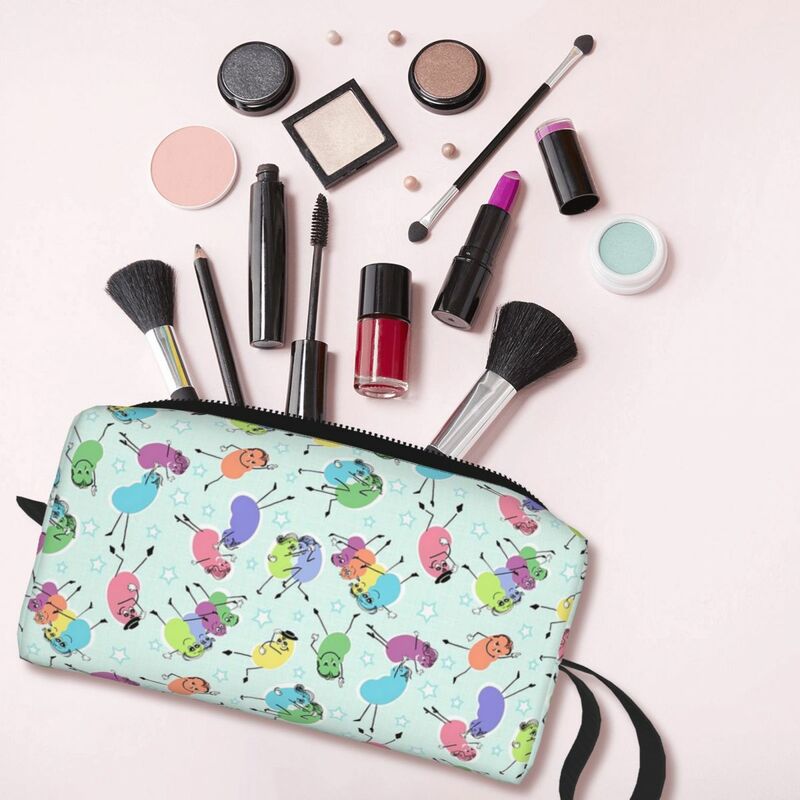 Dancing Kidneys Makeup Bag Cosmetic Organizer Storage Dopp Kit Toiletry Cosmetic Bag for Women Beauty Travel Pencil Case