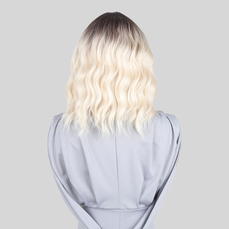 SNQP 16-дюймовые короткие вьющиеся волосы, белый парик, новый стильный парик для женщин, ежедневный косплей, фотостойкий, высокотемпературное волокно