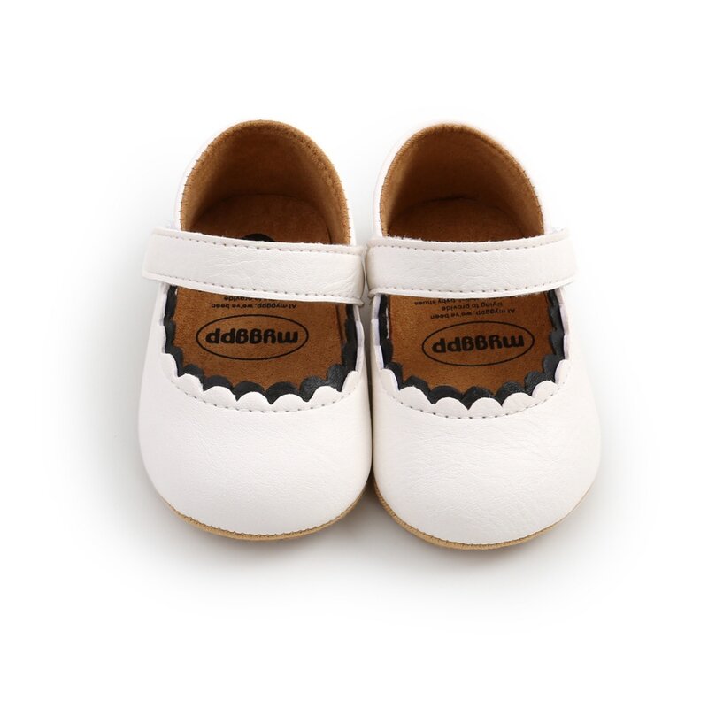 Zapatos de princesa para bebé, zapatillas de goma transpirables de Color sólido para niño de 0 a 24 años, Primavera
