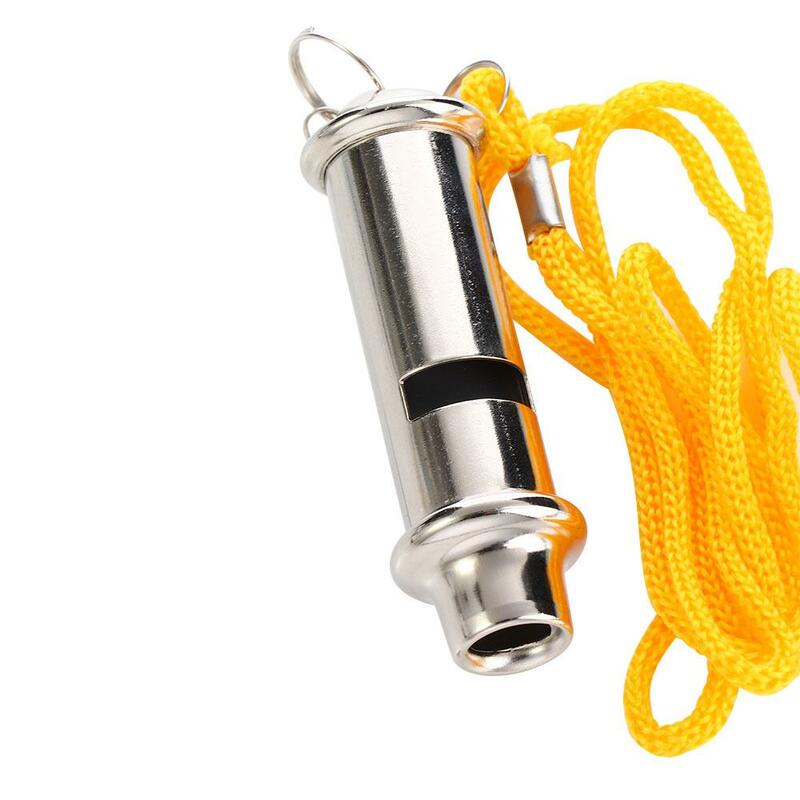New Arrival Metal Whistle Emergency with Lanyard Whistle Security Portable Warning