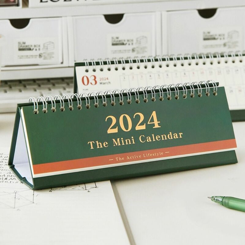 デスクトップウィークリーオーガナイザーカレンダー、年間、日付表示、リスト、スケジュールリマインダー、2024