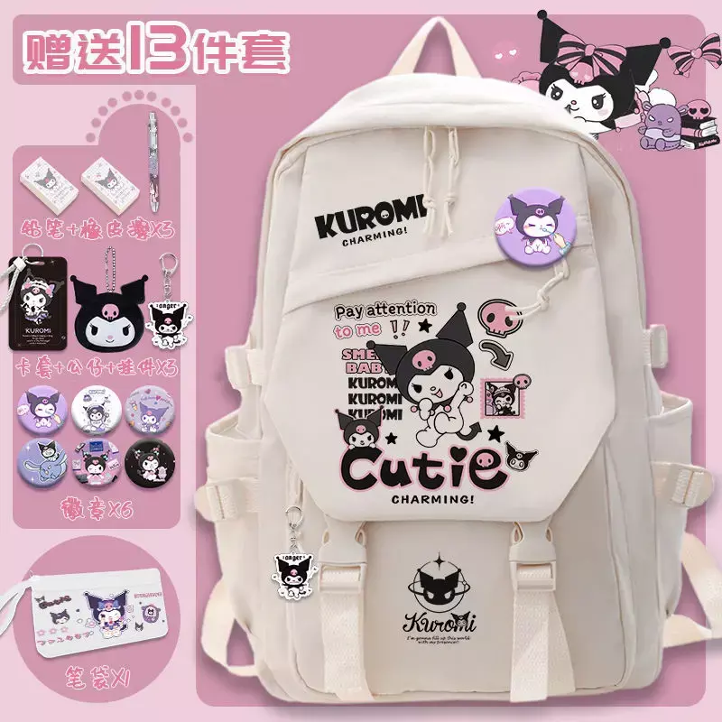 Sanrio New Clow M Backpack Girls' Large Capacity Student Fashion Cute Schoolbag Simple