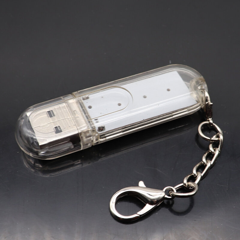 Clé USB à lampe de lecture veilleuse alimentée par un Power Bank DC5V,mini-lumières de livres colorés, ampoule de camping, portable, 3 LED, 1,5 W