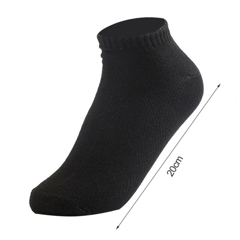 Unisex Boat Socks Spring Summer Mesh Men Solid Color Socks Casual Black Anti-slip Sports Ankle Socks Breathable Running Sock