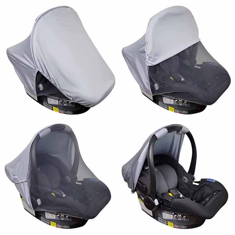 Breastfeeding Cloth Summer Sunshade Breathable Nursing Towel Pink Blue Universal Mesh Safety Seat Basket Cover For Newborn Baby