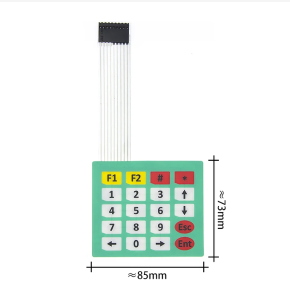 Teclas Ultra grandes para Arduino, microcontrolador de teclado de matriz, membrana de teclado externo, 4x4/1x4/3x4/4x5