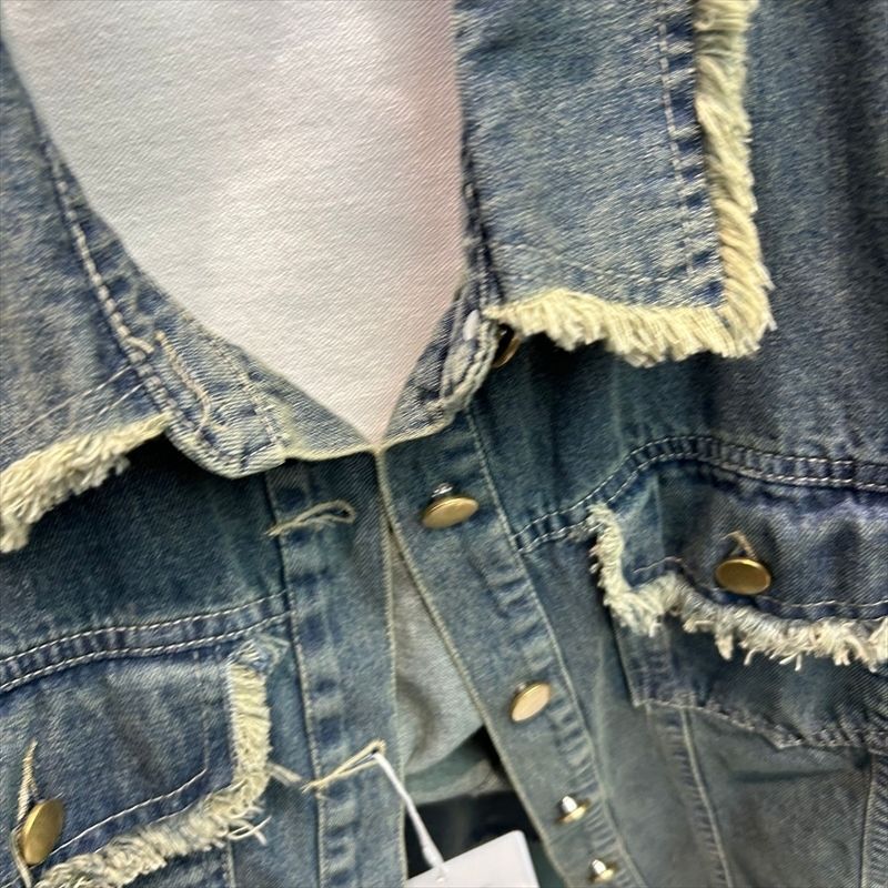 Casaco jeans de manga curta feminino, blusa de lapela, camisa retrô solta, novo, verão, 2024