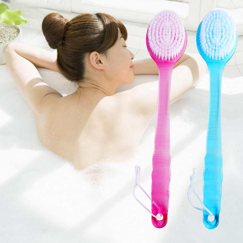 1 pz manico lungo Scrub esfoliante spazzola da bagno massaggiatore per la schiena spazzola per la pulizia della pelle Spa accessori per il bagno per uomo donna