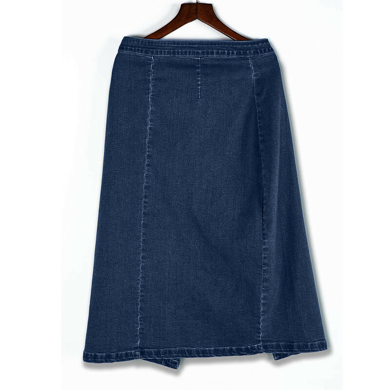 Женская джинсовая юбка-карандаш до колен, с высокой талией