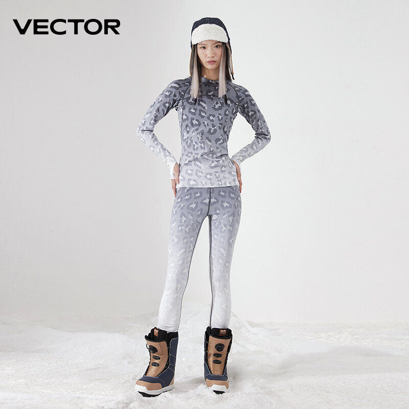 Celana Dalam Termal Bulu Microfiber Set Lapisan Dasar Cepat Kering Musim Dingin Sangat Lembut Wanita Vektor Pakaian Set Johns Panjang Ditambah Celana