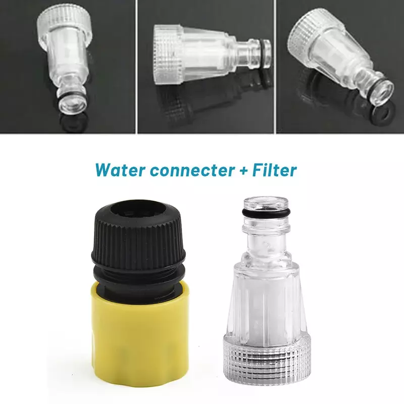 1PC Water Connector For High Pressure Washer Fast Garden Hose Fitting Water Connector Filter Set