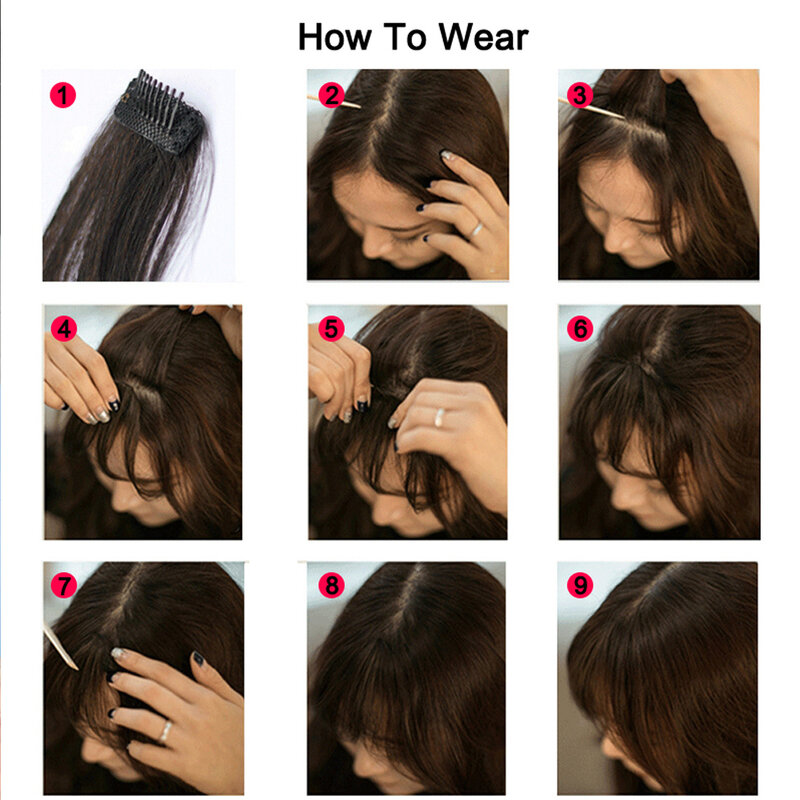 Air Pony Synthetische Haarstuk Clip In Hair Extension Nep Franjes Haarstukken Accessoires Voor Vrouwen Meisje Natuurlijk Zwart Bruin