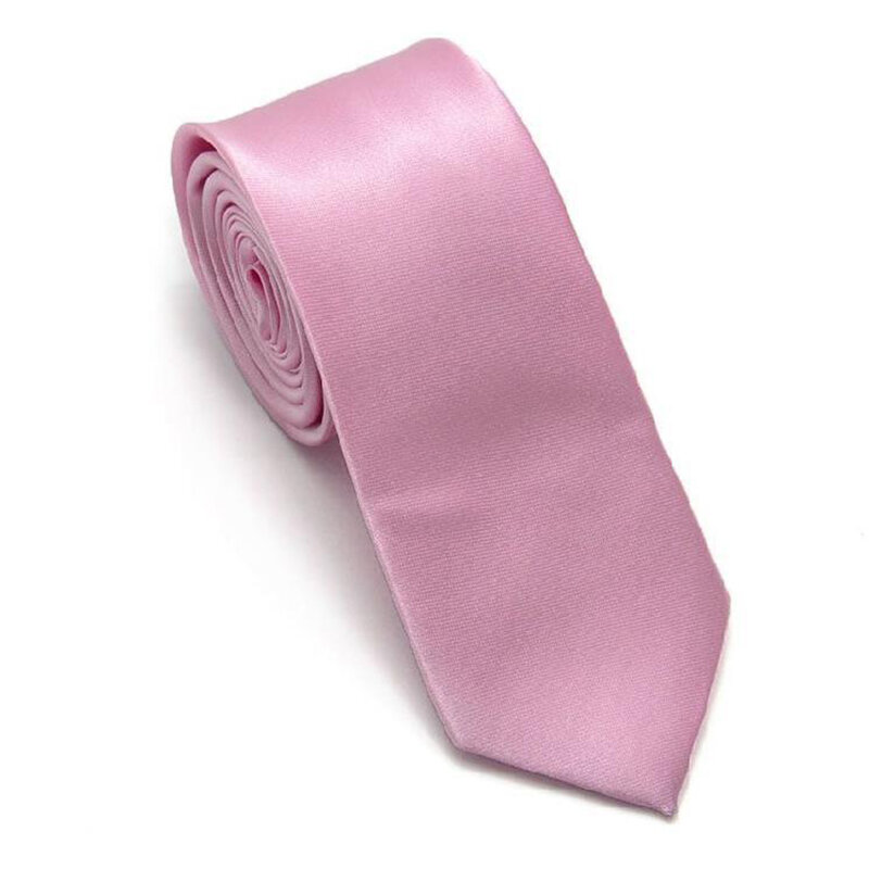 Cravatte solide 5cm Silm Neck Tie poliestere nero oro rosa cravatte strette per uomo donna colorato Casual quotidiano accessori per camicie