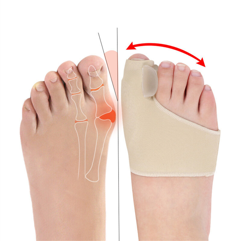 1คู่ Toe Separator Hallux Valgus ที่รองปุ่มหัวแม่เท้า Orthotics ฟุตกระดูกตัวปรับนิ้วหัวแม่มือ Correction เท้าถุงเท้า Straightener
