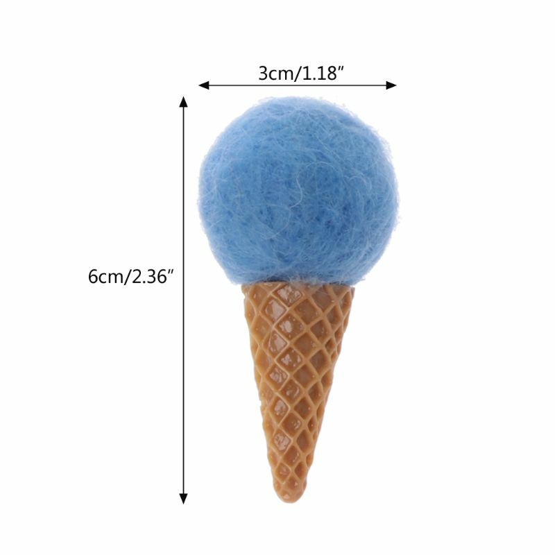 Мини-шерстяной детский реквизит для мороженого в форме мороженого, реквизит для фотосессии, 6x3 см, шарик для мороженого, шар
