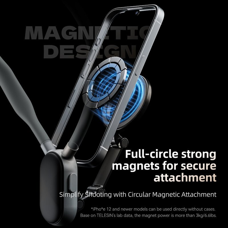Telesin magnetische Hals halter halterung Halskette pov für Handys Smartphones iPhone 11 12 13 14 15 Android Sumsung Zubehör