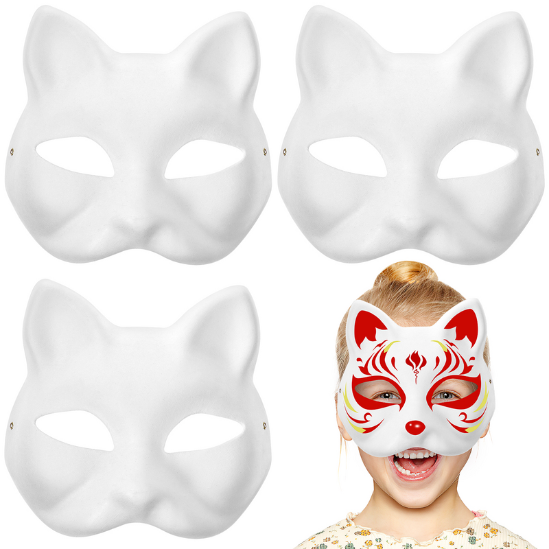 Toyvian The Mask Face Mask White Unpainted Masks Diy Your Own Masks Halloween Carnival Valentines Day Craft Painting