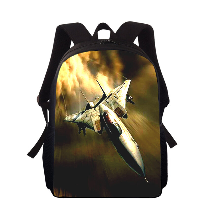 Samolot sky 15 ”3D Print plecak dla dzieci torby szkolne dla chłopców podstawowych dziewcząt plecak dla uczniów torby na książki szkolnego