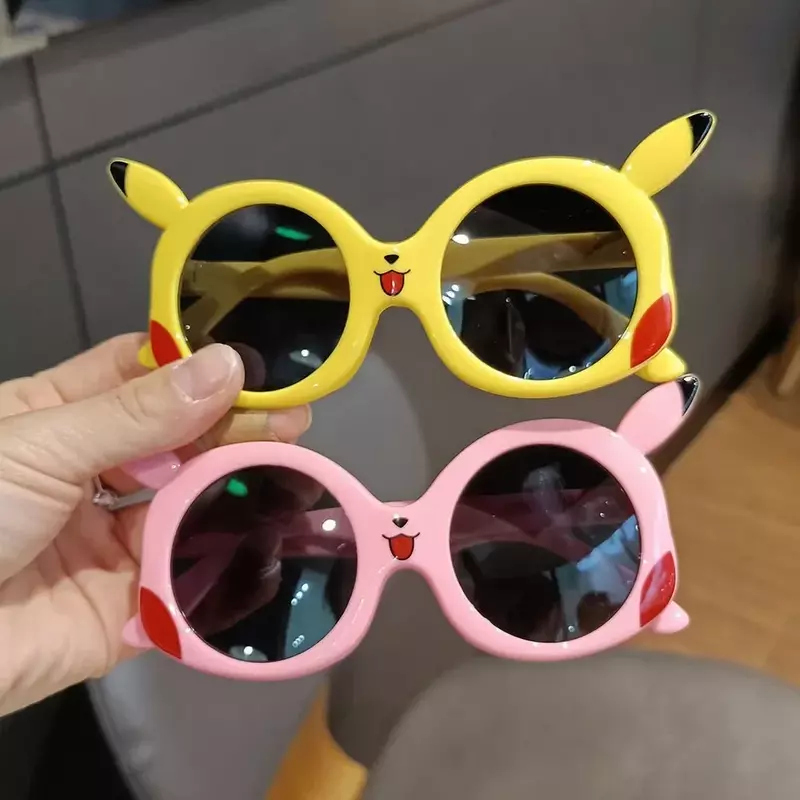 Anime Pokemon Sonnenbrille Pikachu Cartoon Streifen Brille Kinder Jungen Mädchen Sonnenbrille niedliche Dekoration Kinder Spielzeug Geschenke