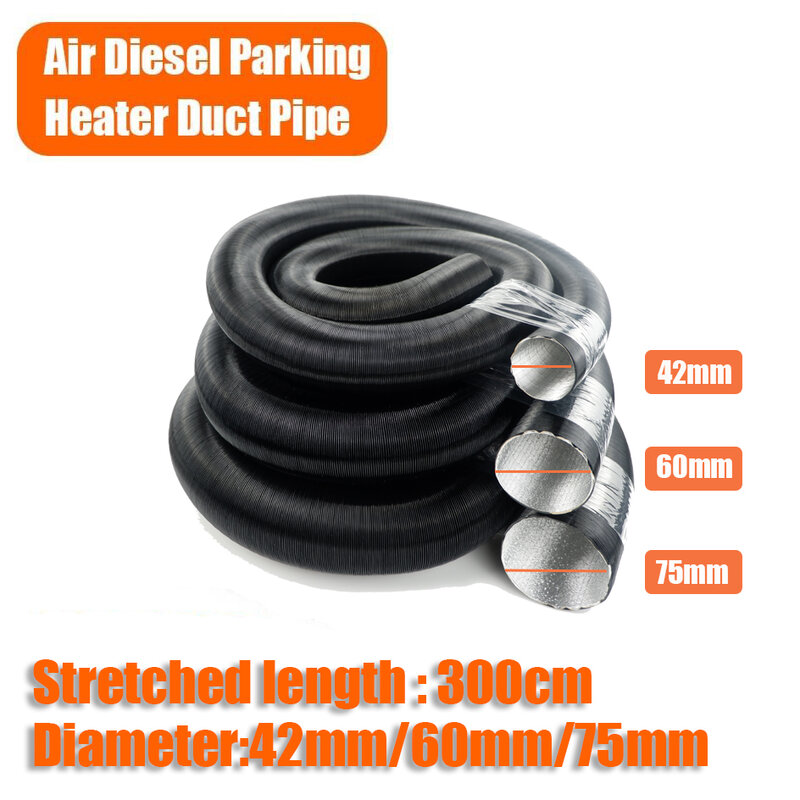300cm Diesel ogrzewanie postojowe przewód rurowy wąż czarny dla Webasto Eberspacher grzejnik samochód Camper