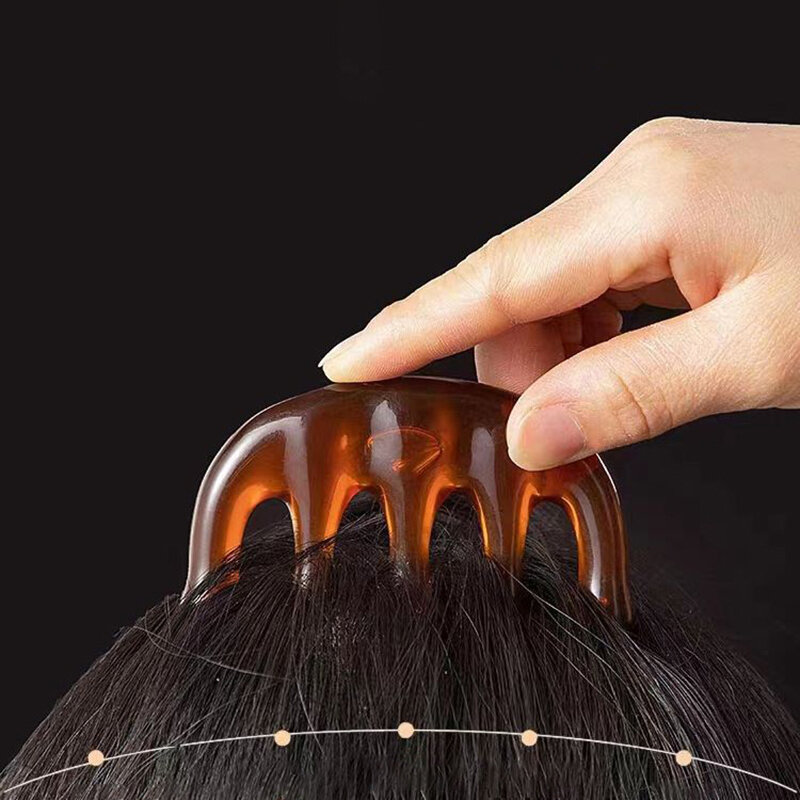 1 Stück Körper meridian Massage kamm Harz fünf breite Zahnkamm Akupunktur helfen bei der Durchblutung anti statisches glattes Haar