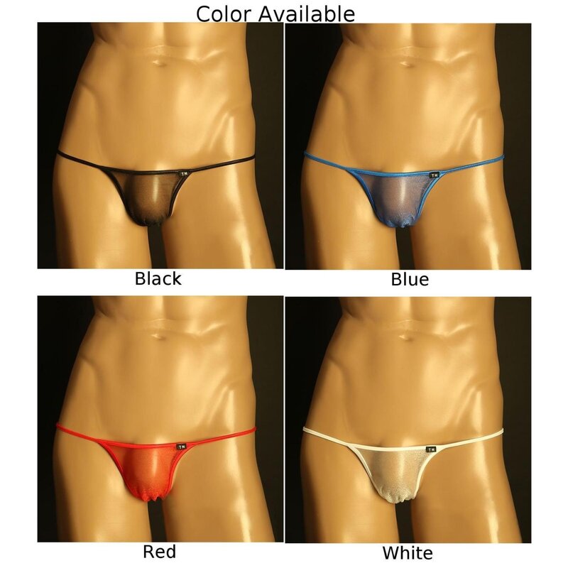 Men Low Rise G-String Underwear T-Back Sexy Good Stretchy Briefs Male 2022 See Through Thong Sheer Pouch Mini Briefs Lingerie