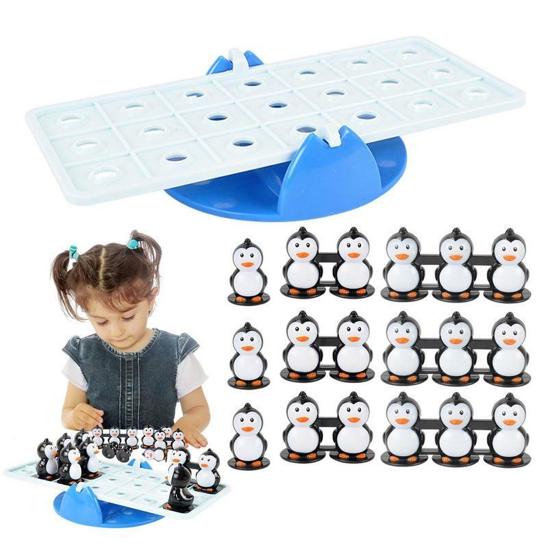 Keseimbangan Penguin hewan keseimbangan tantangan permainan mengajar alat bantu Seesaw Montessori awal pendidikan batang mainan