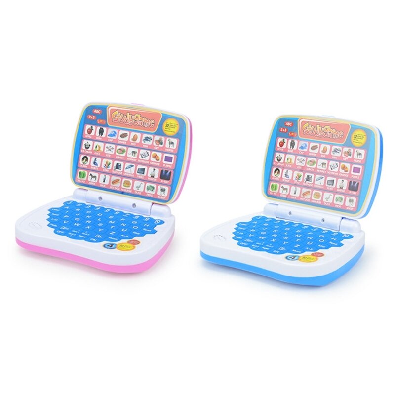Belajar Mainan Laptop Kecil untuk Anak Balita Komputer Laki-laki Perempuan untuk Alfabet, Angka, Kata, Ejaan, Matematika, Musik