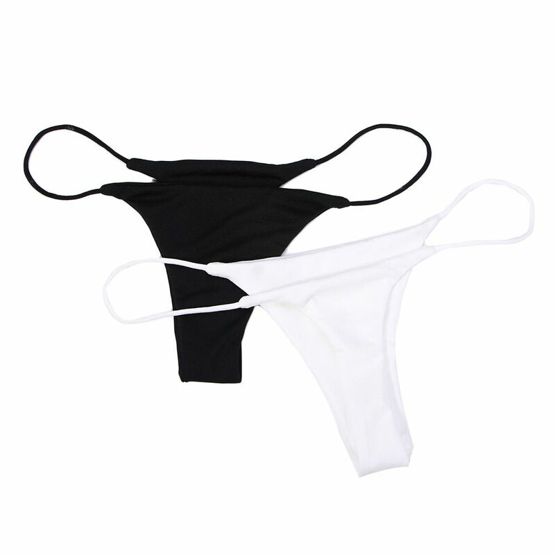 Sexy Algodão Thongs para Mulheres, Low Rise Underwear, G Cordas, Calcinhas Bikini, S-XL