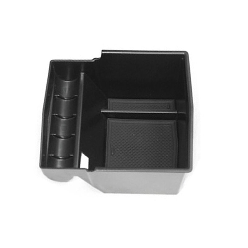 صندوق تخزين مسند ذراع وحدة التحكم المركزية أسود للسيارة منظم يصلح لسوبارو فورستر 2014 2015 2016 2017 2018 ABS بلاستيك