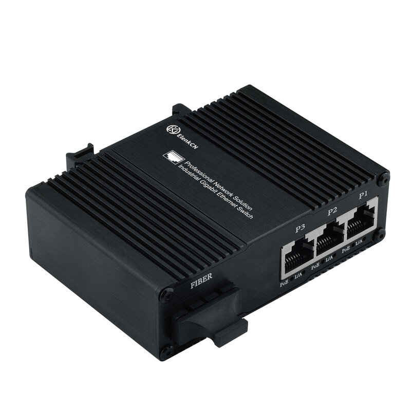 Industrial Wide Voltage 9-56VDC Switch POE 3 Port SC 1000X Ethernet Switch For Data Transfer