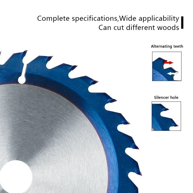 XCAN-hoja de sierra Circular con revestimiento azul Nano TCT, discos de corte para carpintería, hoja de sierra con punta de carburo, 165-300mm, 1 ud.
