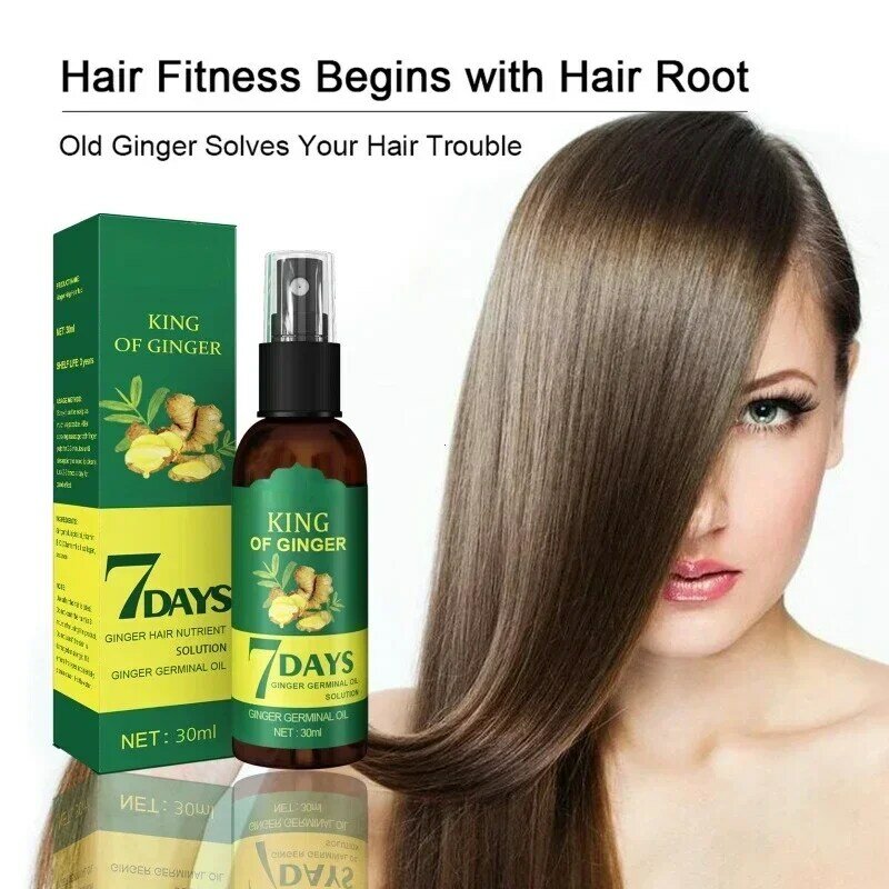 Ginger Hair Growth Spray Massage Scalp Strengthening Dense-Hair Preventing Hair Loss Strengthening-Hair Repair Nourishing Liquid