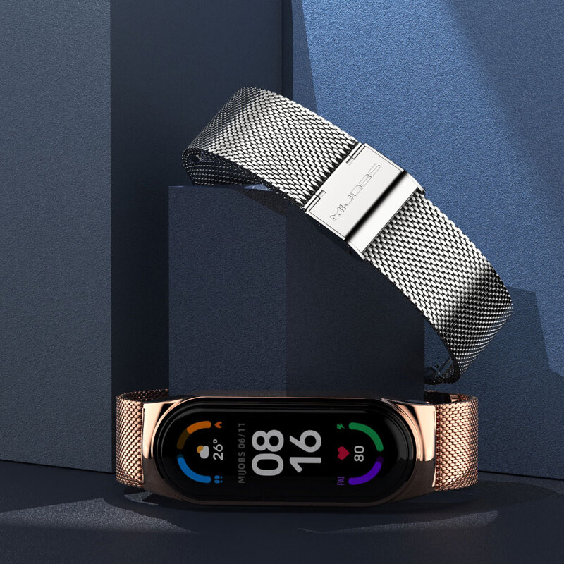 Correa de Metal para Xiaomi Mi Band 8, 7, 6, 5, 4 y 3, pulsera de acero inoxidable, accesorios para pulsera inteligente Mi Band 4, Mi Band 4