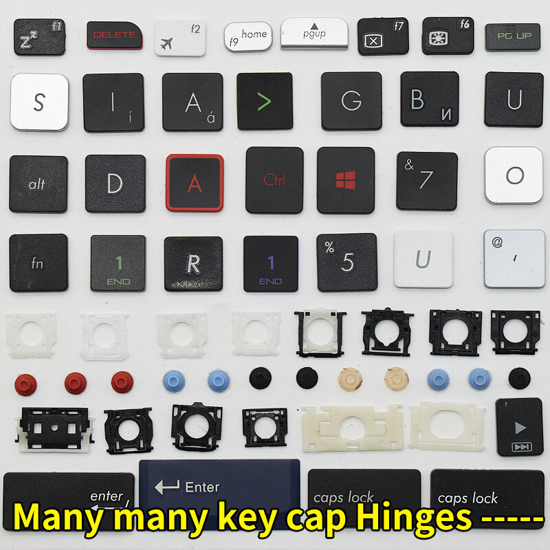 استبدال Keycap الأصلي مع وسادة الهواء ، زر وسادة مطاطية للكمبيوتر المحمول ، ملحقات لوحة مفاتيح الكمبيوتر المحمول ، غطاء مفتاح ، مقص كليب ، المفصلي