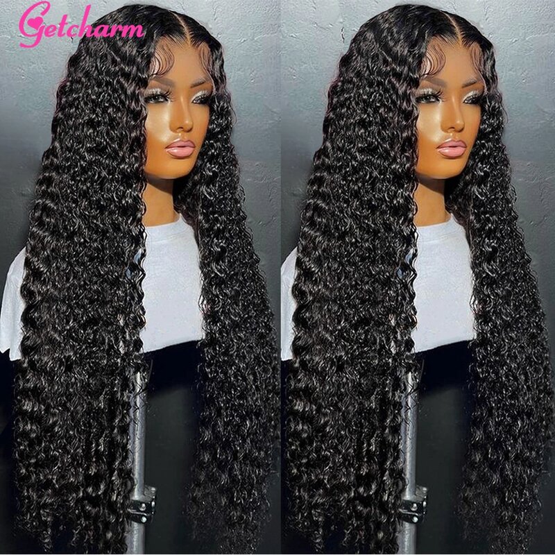 Deep Wave Frontal Wig 13x6 Hd Lace Front Wig Brazilian Human Hair Wigs For Women 13x4 Pre Plucked Curly Lace Frontal Wig