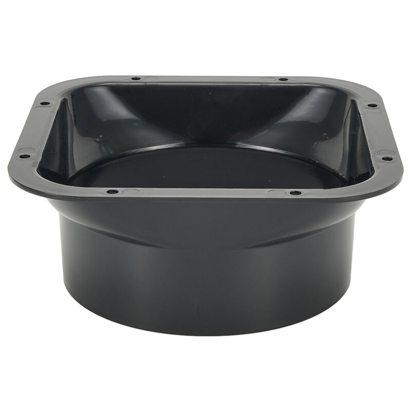 Prese d'aria parti connettore condotto bagno cucina plastica ABS nero per 100-300mm diametro tubo valvola di ritegno flangia quadrata