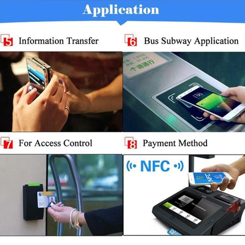 10 Chiếc Chip NFC Ntag213 Miếng Dán Ướt Ốp Hoa 13.56MHz RFID NTAG213 Nhãn Thẻ Wifi Thẻ 2*1Cm wifi Antenna NFC Nfs Nhãn Dán