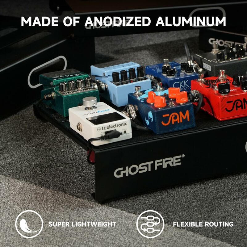 Ghostfire-超薄型ギター効果ペダルボード、アルミニウム合金ペダルと効果ペダルバッグ、uシリーズアクセサリー