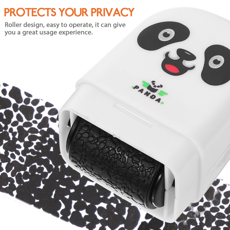 Timbro confidenziale con sigillo animale cartone animato comodo rullo Abs Home Privacy Protection timbri per la scuola portatile