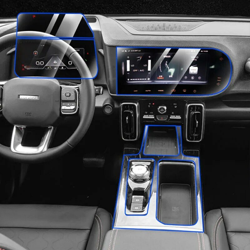 TPU per Haval Dargo H6 pellicola di protezione trasparente adesivo per interni auto Console centrale Gear schermo d'aria pannello di sollevamento per porte e finestre