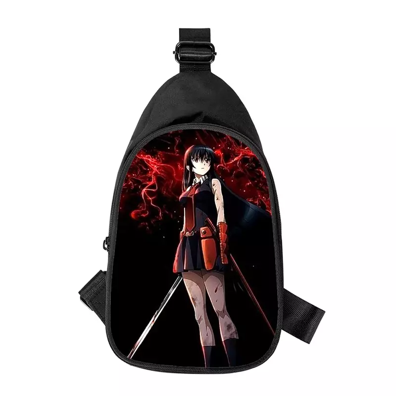 Bolso de pecho cruzado con estampado 3D de Anime Akame Ga Kill para hombres y mujeres, bolso de hombro diagonalmente, paquete de cintura escolar para marido, nuevo
