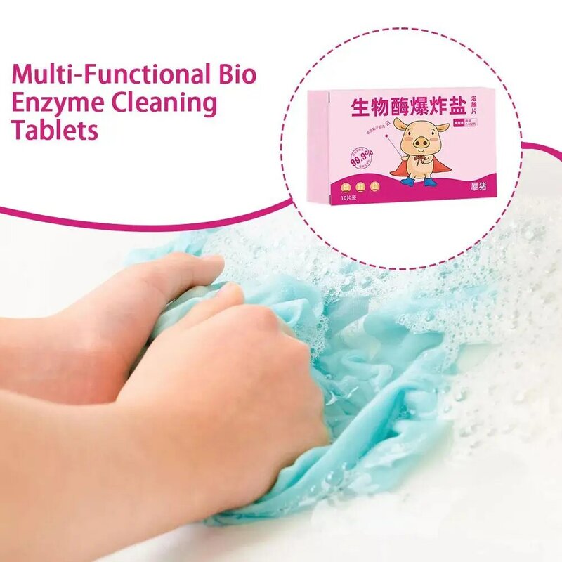 Multi-functional Bio Enzyme Cleaning Tablets Powerful Cleaning Decontamination Tablet Laundry F9m1
