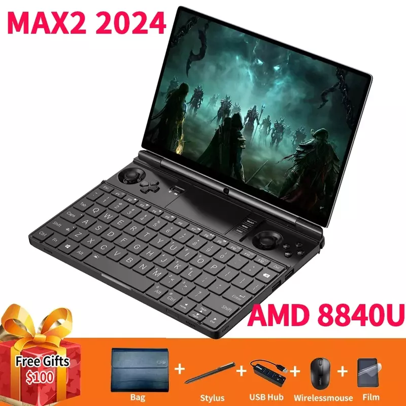 Presale! GPD WIN Max2 konsol Game genggam, konsol Game PC Laptop genggam 10.1 inci UMPC 4G LTE AMD 8840U Windows 11
