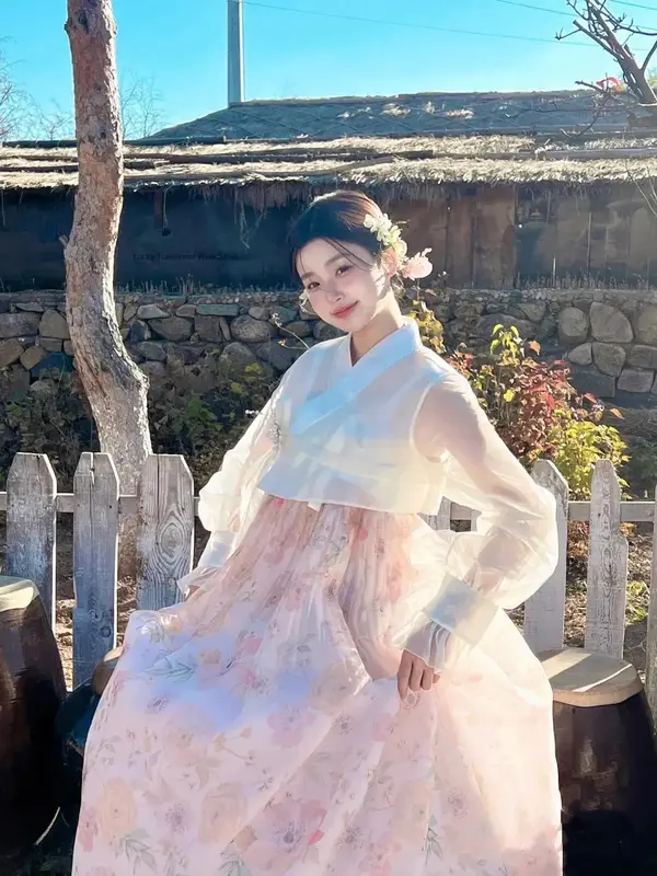 Vestido Hanbok de estilo nacional para mujer, conjunto de ropa tradicional coreana para Festival, Palacio de Cosplay, fotografía de viaje