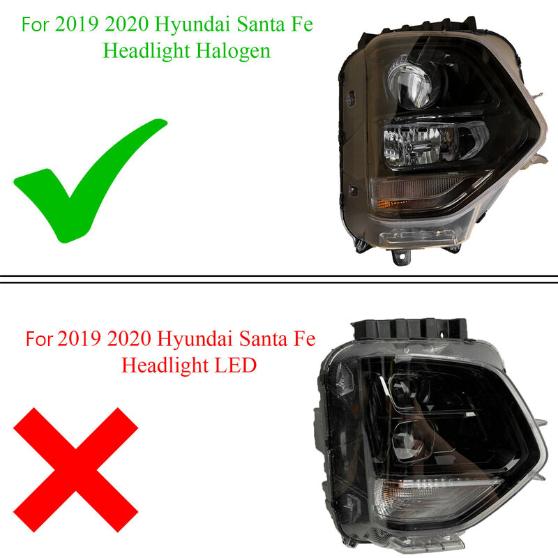 Car Fog Light for Hyundai Santa Fe 2019 2020 Halogen Front Bumper Turn Signal Lamp Car Assembly 92102S2000 92101S2000