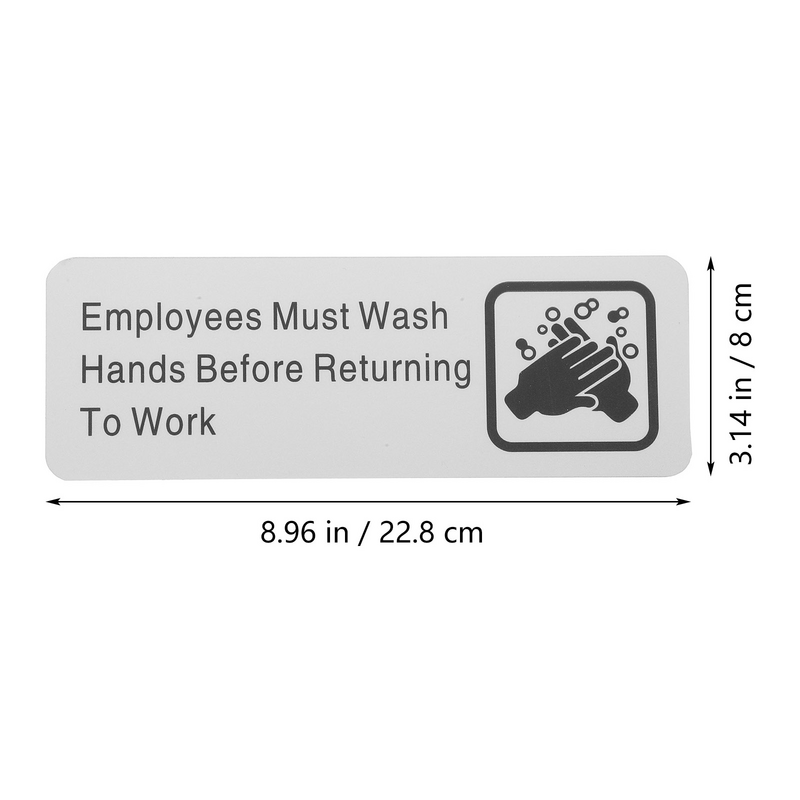 手を洗う必要がありますアルミニウム合金金属製の看板、レストランの安全記号、シンプルなデザイン