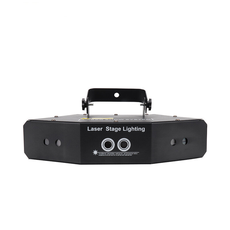 Seis olho de varredura padrão de laser lâmpada ventilador-em forma de voz controlada lâmpada ktv equipamentos barra casa voz controlada estágio lâmpada rad