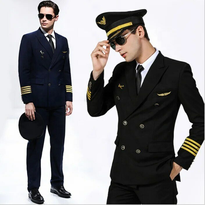 Wysokiej jakości pilot linii lotniczych latający mundurek niestandardowych mundurach lotniczych